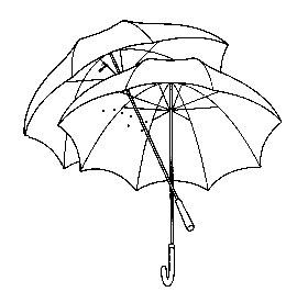 umbrellas marked with constellations